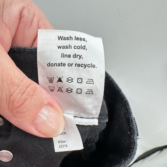 REFORMATION HARPER BLK Sustainable High ultra skinny woman super stretch jean 26 - Picture 11 of 12